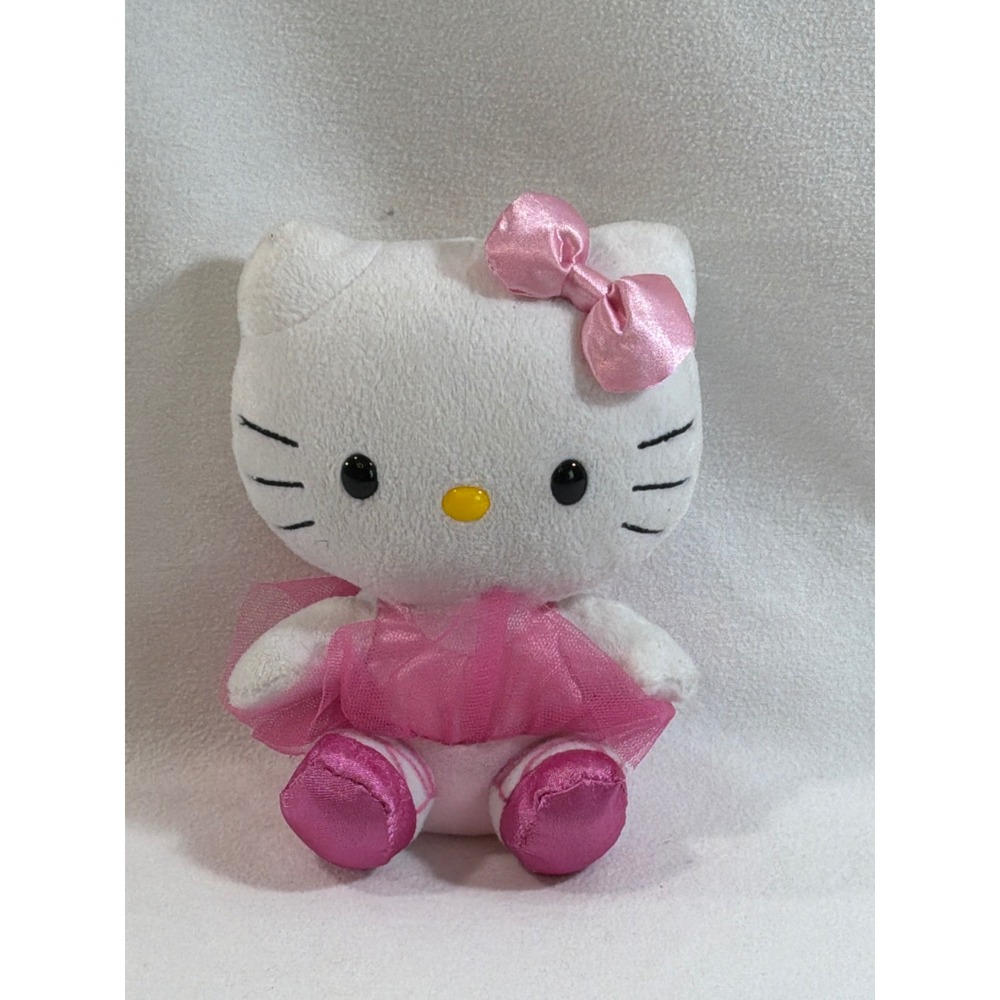 Sanrio Hello Kitty Ballerina Plush 6 Inch Pink Tutu Bow Ballet Dancer Toy